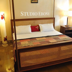 Krystos 4 Post Teakwood Bed - Canopy Beds