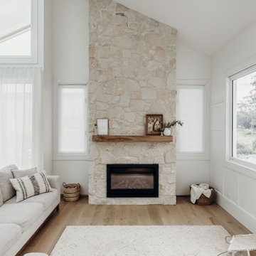 Irregular Foster Walling Interior Fireplace - Hampton Style Homes