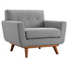 Maeve Expectation Gray Upholstered Fabric Armchair