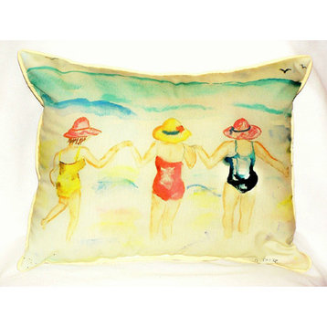Betsy Drake Ladies Wading Indoor/Outdoor Pillow