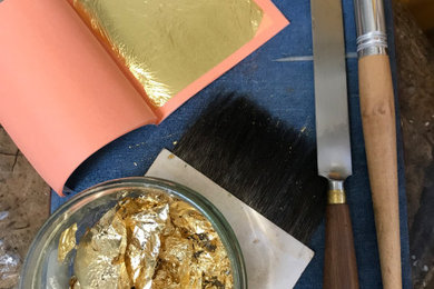 Re-gilding a battered 17th century frame