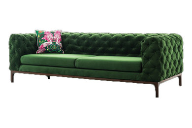 Fashion: Emerald Green Modern Chesterfield Sofa