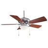 44-Inch Ceiling Fan with Five Blades and Light Kit  - F563-SP-BS/DW