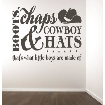 Decal, Boots Chaps That's What Little Boys Are Made Of, 20x20"