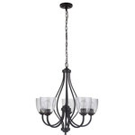 Craftmade Lighting - Craftmade Lighting 49925-ESP Serene - Five Light Chandelier - The Serene is a lighting collection with beautifulSerene Five Light Ch Espresso *UL Approved: YES Energy Star Qualified: n/a ADA Certified: n/a  *Number of Lights: Lamp: 5-*Wattage:60w A19 Medium Base bulb(s) *Bulb Included:No *Bulb Type:A19 Medium Base *Finish Type:Espresso