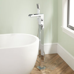 DARIO FREESTANDING WATERFALL TUB FAUCET WITH HAND SHOWER - Tub And Shower Faucet Sets