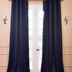 Eclipse Blue Grommet Blackout Curtain - Curtains