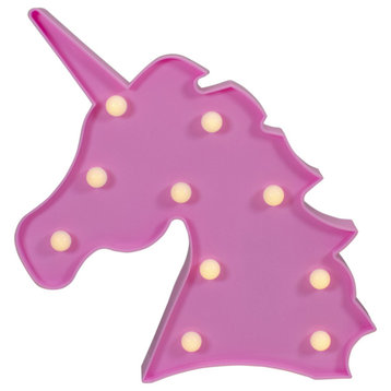 10" LED Lighted Pink Unicorn Marquee Wall Sign