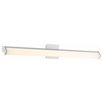 Eurofase - Eurofase 30194-014 Arco - 36" 16W 1 LED Wall Sconce - The Arco large LED wall sconce will give your home an extra touch of architectural design. The angled light will give your bathroom the touch it needs.  Brushed Aluminum finish  Dimmable LED included  5" high x 36" wide.  Shade Included: TRUE  Dimable: TRUE  Lumens: 1445  Color Temperature:   CRI:Arco 36" 16W 1 LED Wall Sconce Aluminum White Acrylic Glass *UL Approved: YES *Energy Star Qualified: n/a  *ADA Certified: n/a  *Number of Lights: Lamp: 1-*Wattage:16w LED bulb(s) *Bulb Included:Yes *Bulb Type:LED *Finish Type:Aluminum