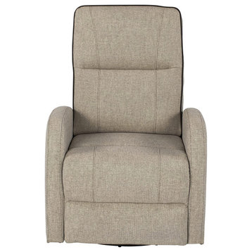 Swiveling Recliner, Pushback Design With Comfortable Padded Seat, Norlina
