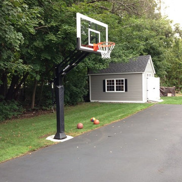 Jesse K's Pro Dunk Gold Basketball System on a 60x40 in Hampton, NH