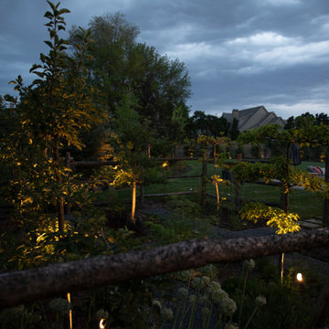 Fenced Garden With Lighting