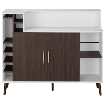 Furniture of America Reid Modern Wood Multi-Storage Buffet in White