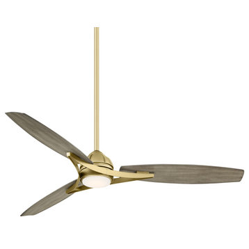 Minka Aire Molino 65" Outdoor Soft Brass Smart LED Ceiling Fan with Remote