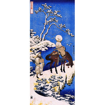 The Poet Teba On A Horse by Katsushika Hokusai, art print