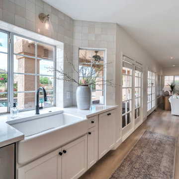Transitional Kitchen Remodel with Two Tone White Oak