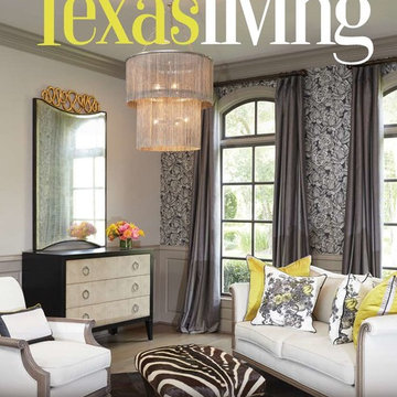 TexasLiving Cover | Dramatic Cobalt & Gold | Memorial Home Renovation | Houston,