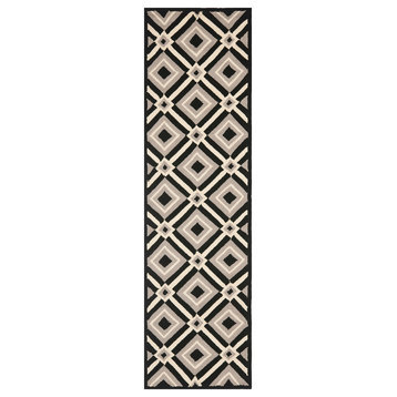 Safavieh Four Seasons Collection FRS483 Rug, Black/Gray, 2'3"x8'