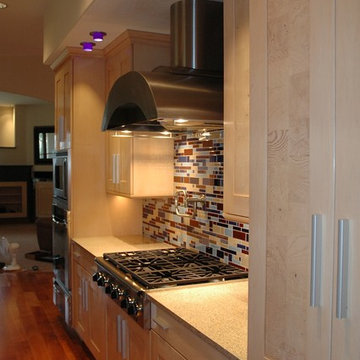 Blue and Maple Kitchen