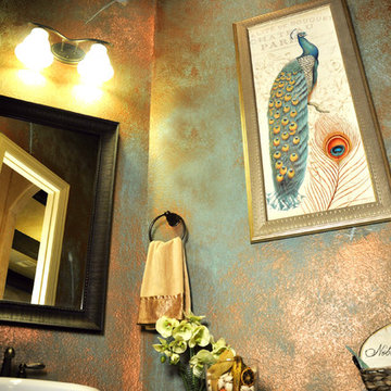 Powder Room-Rustic Copper Finish
