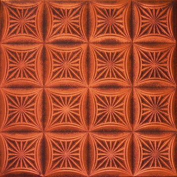 20"x20" Styrofoam Glue Up Ceiling Tiles R40W Antique Style Copper