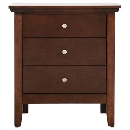 Hammond 3-Drawer Nightstand (26 in. H x 24 in. W x 18 in. D), Cappuccino