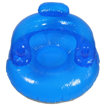 43" Inflatable Transparent Blue Swimming Pool Bubble Chair