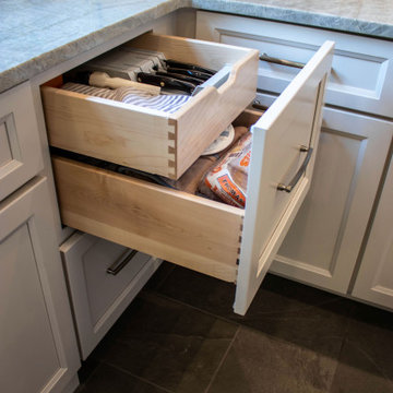Custom White and Wood Contemporary Kitchen