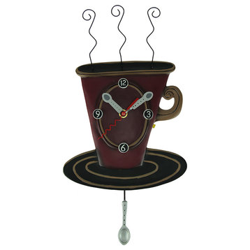 Allen Designs Cozy Cafe Pendulum Wall Clock