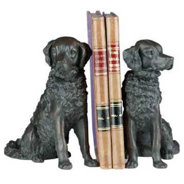 Bookends Sitting Spaniel Dogs Hand-Cast Resin OK Casting Made in USA