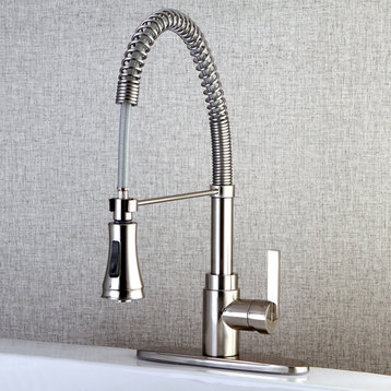 Gourmetier Single-Handle Pre-Rinse Kitchen Faucet, Brushed Nickel
