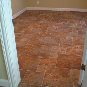 Basement tile installation