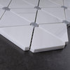 TNMSG-01 Natural Marble Series, Triangle White Marble Mosaic Tile, 10 Sheets