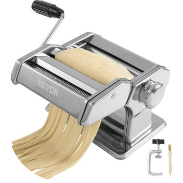 VEVOR Manual Stainless Steel Fresh Pasta Maker Machine Noodle Rollers and Cutter