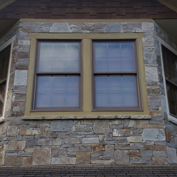 Augusta and Bayside Blend Real Thin Stone Veneer Exterior