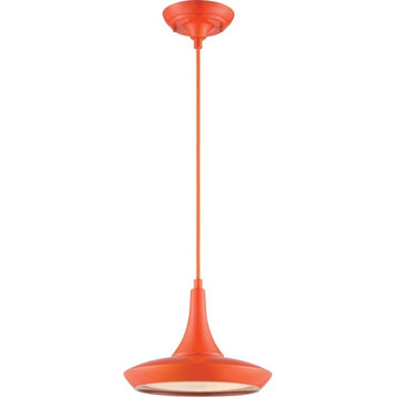 Nuvo Lighting Fantom LED Colored Pendant With Rayon Wire, Orange, 62-446