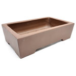 T-Trove - Purple Clay Rectangular Bonsai Pot - Size: 7.5in W x 4.25in  2.5in : Purple Clay Handmade in Yixing region of China Unglazed purple clay found near the Yangtze River Holes on the bottom for drainage