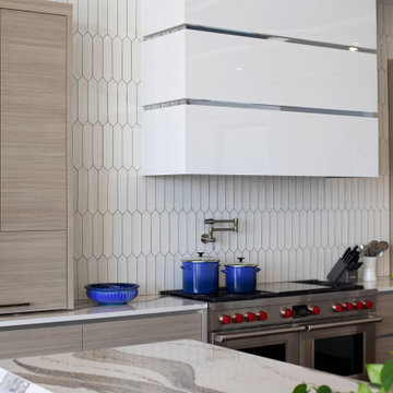 Milano - Fantasia + Bianco Lucido - Kitchen New Construction