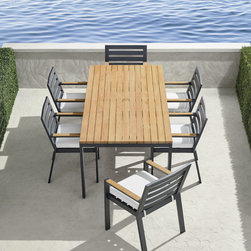 Calhoun 7-Pc. Dining Set In Aluminum - Outdoor Dining Sets
