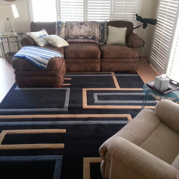 Modern Contemporary Blue Rug for Living Room