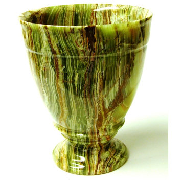 Classic Green Onyx Waste Basket of Tasmanian Collection