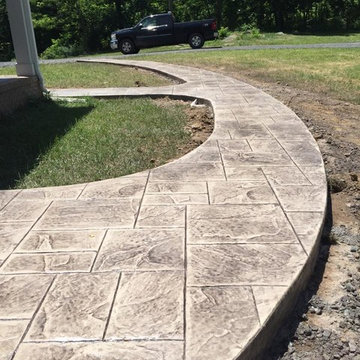 Stamped Concrete Walkway