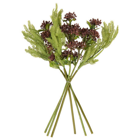 Vickerman 14" Artificial Wild Berry and Fern Bundle