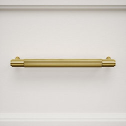 Dali Fluted Brushed Gold Pull Bar 250mm - Drawer & Cabinet Hardware