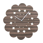 Hsn Modern Mid-century 19" Wood Clock