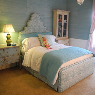 Aqua Blue Grasscloth Wallpaper Houzz