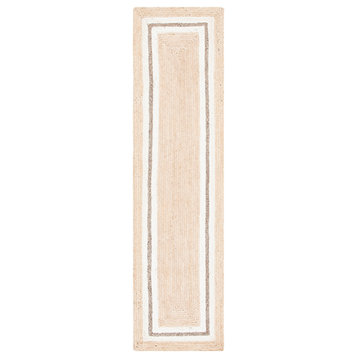 Safavieh Vintage Leather Collection NF890A Rug, Natural/Ivory, 2'3" X 9'