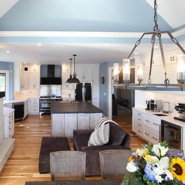 White and Gray Kitchen with Massive Storage Solutions