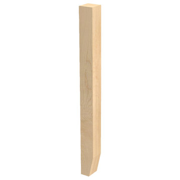35-1/4" Bevel Cut Table Leg, Hard Maple
