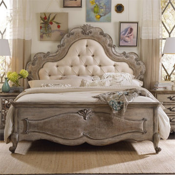 Hooker Furniture Chatelet Upholstered King Panel Bed in Beige